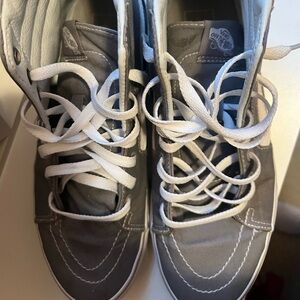 Grey high top vans